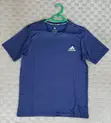 Adidas Men's Blue Cotton T-Shirt - 1