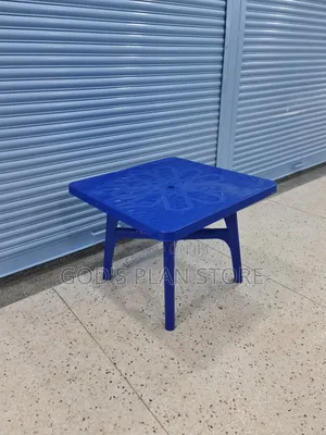 Blue Plastic Dining Table 90cm x 90cm