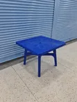 Blue Plastic Dining Table 90cm x 90cm - 2