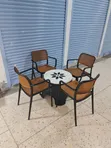 Classic Imported Plastic Dining Table and 4 Chairs - 1
