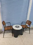 Plastic Dining Table and 4 Chairs - 1
