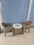Durable Plastic Dining Table and Chairs Set - 1