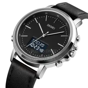 Skmei Men's Wrist Watch - Black Leather
