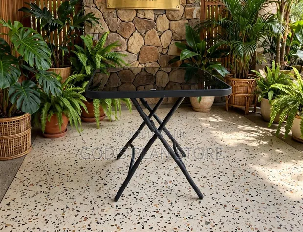 Balcony Outdoor Foldable Glass Table - 1