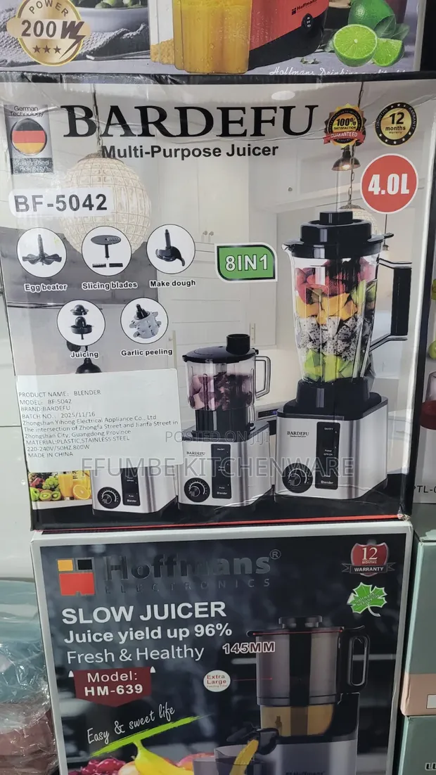 Bardefu 8-in-1 Multi-Purpose Juicer Blender (BF-5042) - 1