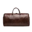 Capacity Travel Bag - Large Gym Bag, Vintage-Style Handbag (Brown) - 2