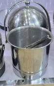 Brand New Stainless Steel Ice Bucket with Tongs - 2