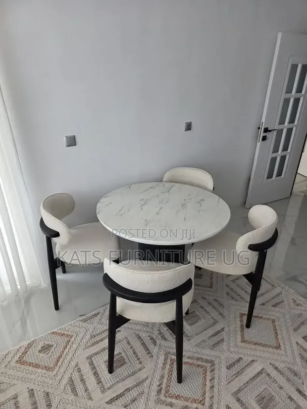 White Marble Top Dining Table - 1