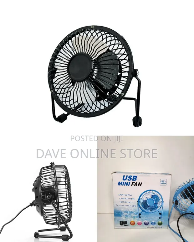 Mini Metal 4" USB Desk Fan - 1