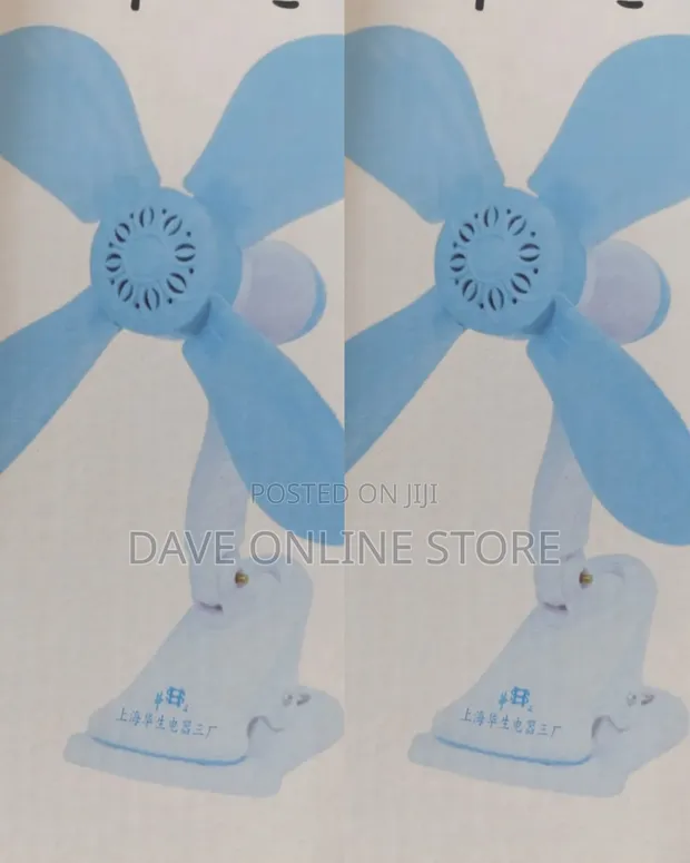 Blue 4-Blade Portable Clip Fan - 1