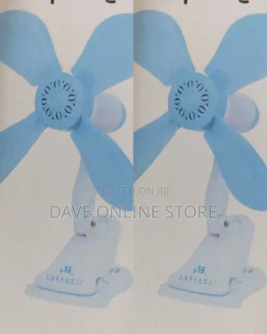 Blue 4-Blade Portable Clip Fan