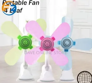 4-Blade Electric Fan with Clip
