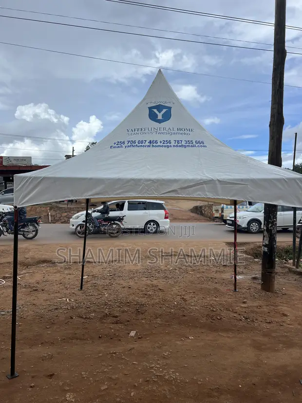 20 Seater Funeral Tent - PVC with Logo - 1
