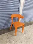 Stackable Open Back Plastic Chairs (Set of 4) - 1