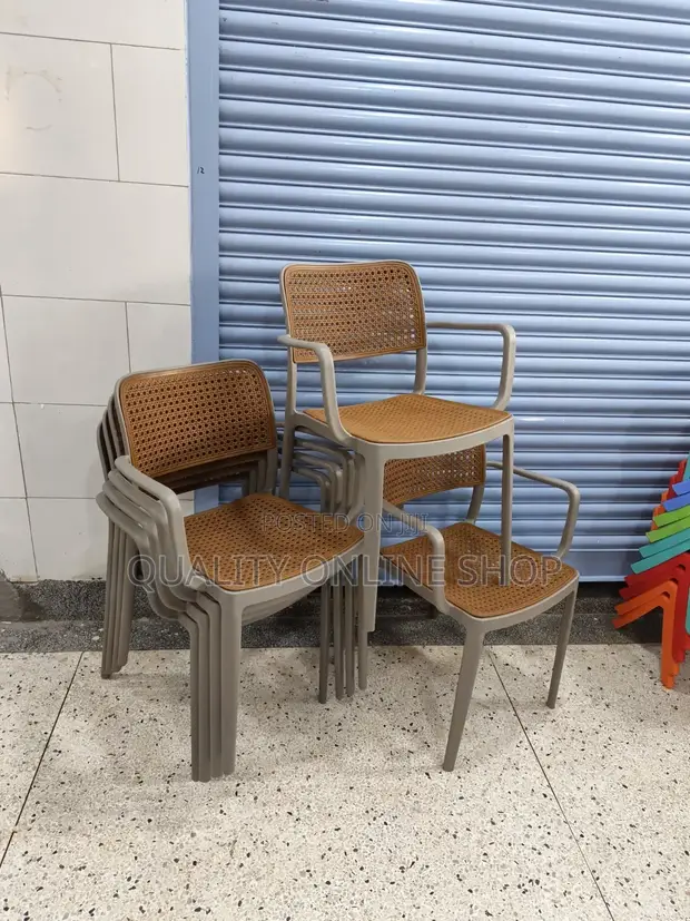 Brand New Plastic Dining Chairs (Set of 4) - 1
