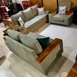 6 Seater Sofa Set - Greenish Fabric - 2