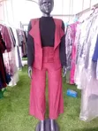 3 Piece Office Pant Suit - Women's Classic Brown XXL - 2