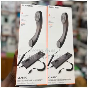 Porodo Classic Retro Phone Handset with Type-C Connector