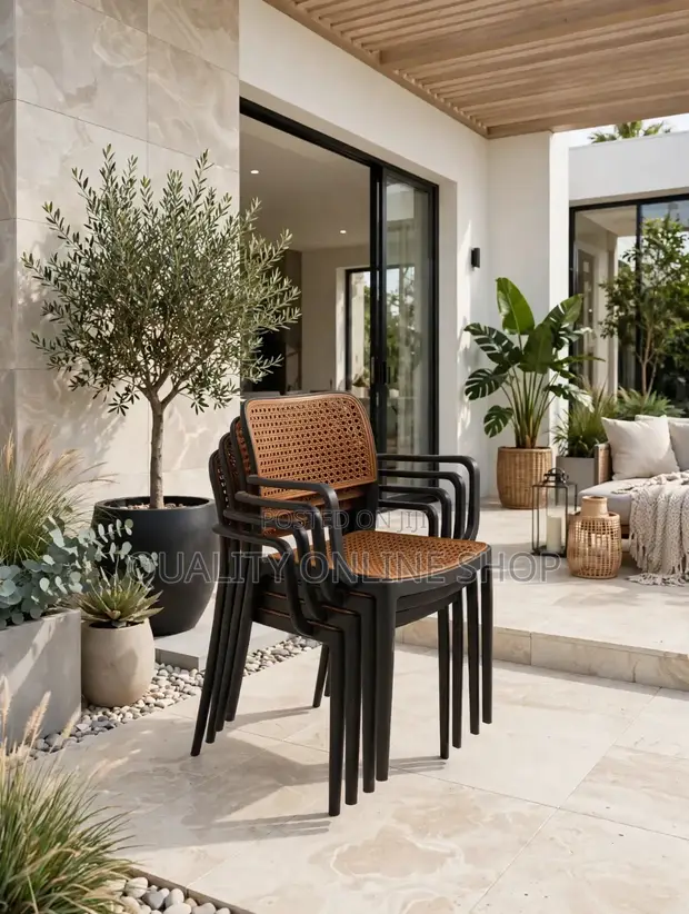 Bonded Plastic Dining Chairs (Set of 4) - 1