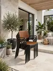 Bonded Plastic Dining Chairs (Set of 4) - 1