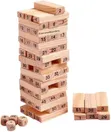 54-Piece Wooden Stacking Block Game - 2