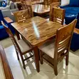 4 Seater Dining Set, Muagavu Wood - 1