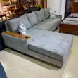 L-Shaped Sofa Set, Gray - Senana Hypermarket - 2