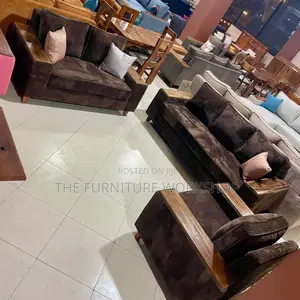 Dark Brown 6 Seater Sofa Set - Senana Hypermarket
