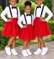 Kids Suspenders and Bowtie Set - Gray Checkered - 1