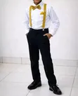 Kids Suspenders and Bowtie Set - Gray Checkered - 4