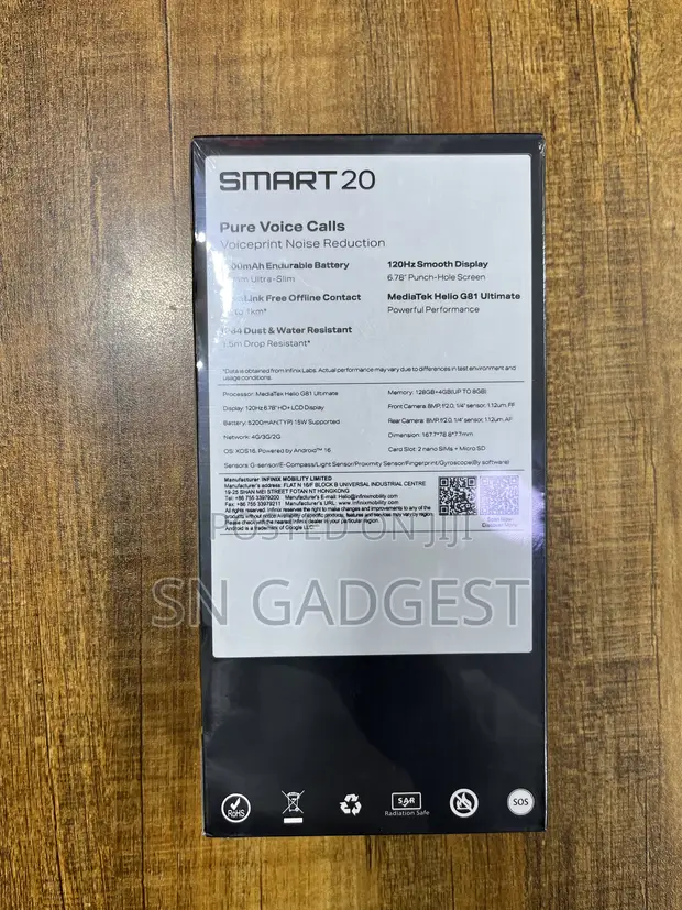 New Infinix Smart 20 128GB Black - 1