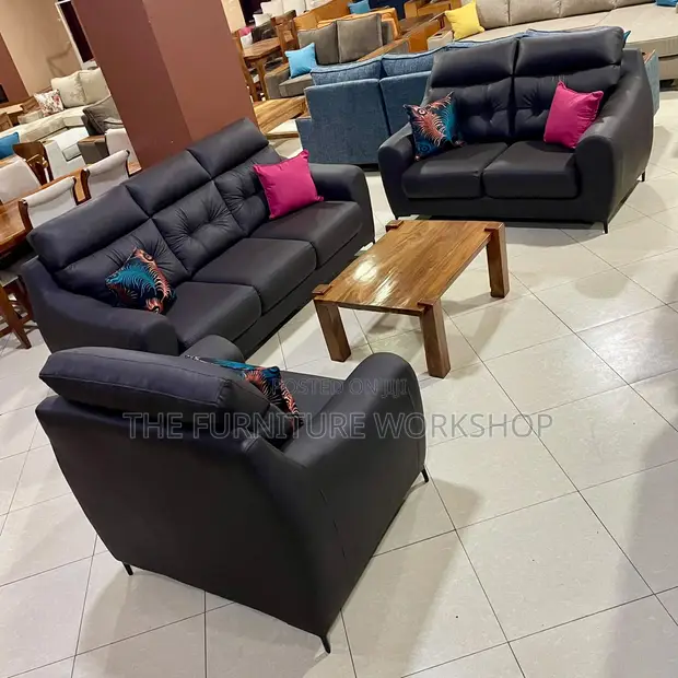 6 Seater Leather Sofa Set - Senana Hypermarket - 1
