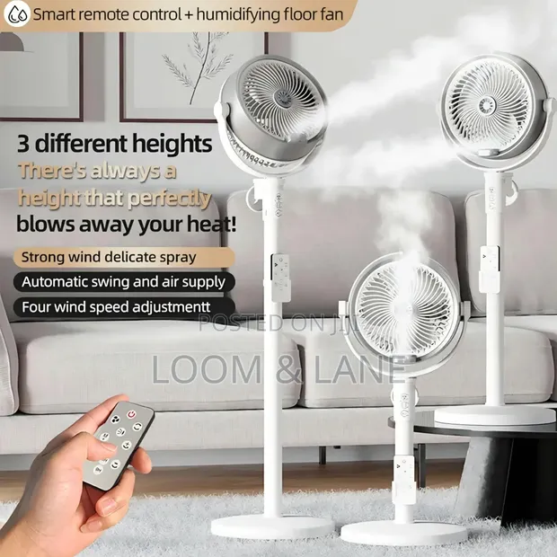 3-in-1 Air Circulation Mist Fan - 1