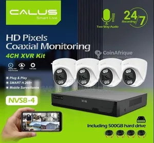 CALUS Smart Live 4-Channel XVR Security Camera Kit with 500GB HDD