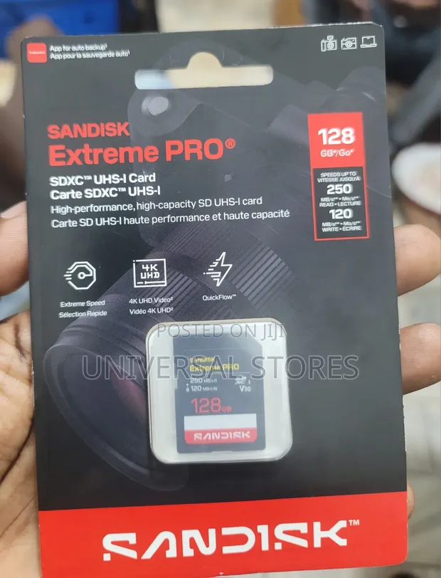SanDisk Extreme PRO 128GB MicroSDXC UHS-I Memory Card with Adapter - 1