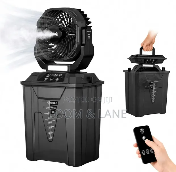 Rechargeable Portable Bucket Misting Fan - 1