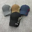 Distressed Cotton Baseball Caps - 1