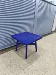 Plastic Dining Table - Blue, Square - 3