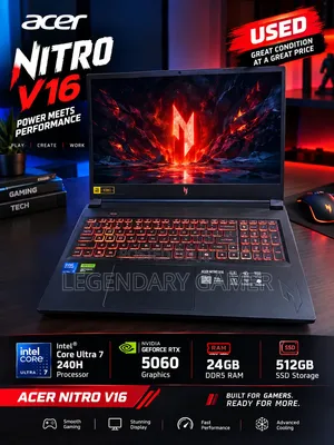 Acer Nitro 16 Laptop - 24GB RAM, Intel Core i7, RTX 5060