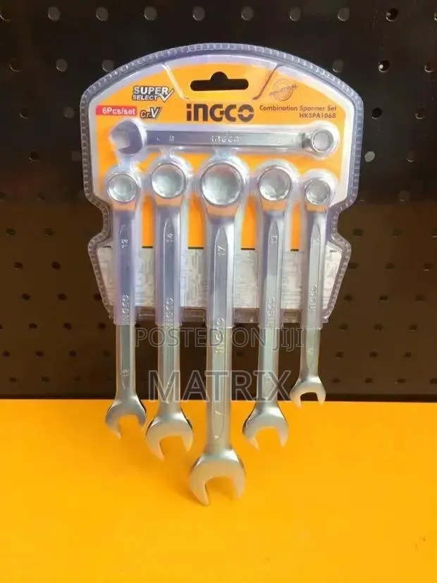 INGCO 6-Piece Industrial Ratchet Spanner Set 8-17mm - 1