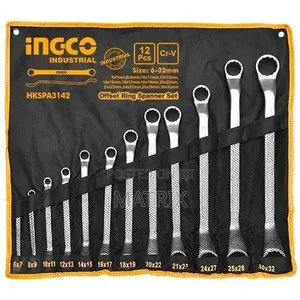 INGCO Offset Ring Spanner Set (12 Pieces)