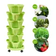 6-Piece Stackable Garden Planters for Strawberries & Herbs - 1