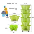 6-Piece Stackable Garden Planters for Strawberries & Herbs - 3
