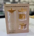 3-Piece Cotton Pad & Ear Buds Storage Set - 1