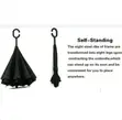 Windproof Waterproof Inverted Umbrella - Multicolored - 2