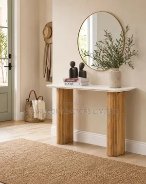 Platinum Console Table with Mirror