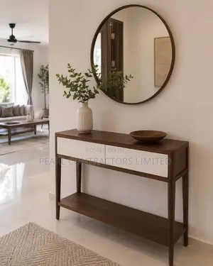 Royal Storage Console Table with Mirror