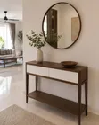 Royal Storage Console Table with Mirror - 2