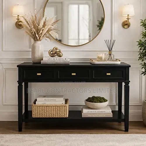 Canadian Storage Console Table with Mirror - 1