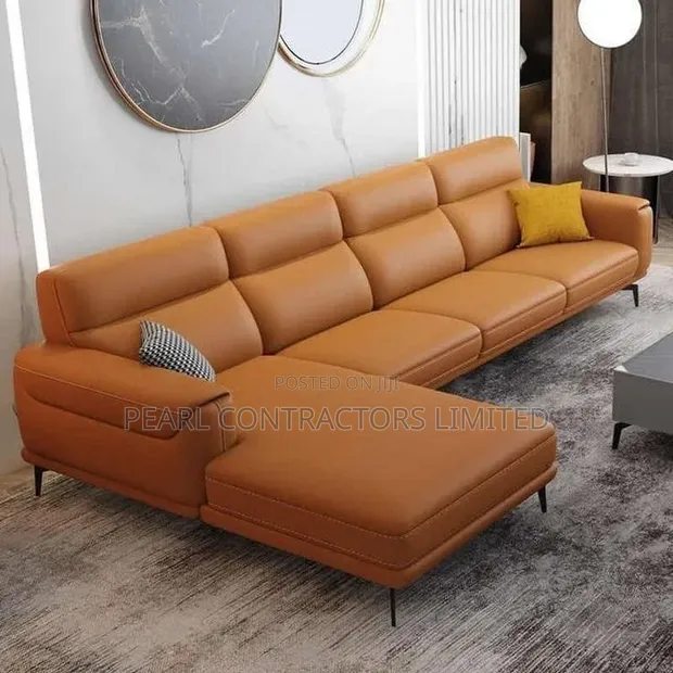 5-Seater Cotton Leather Sofa Couches - Any Colour - 1